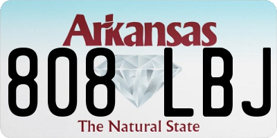 AR license plate 808LBJ