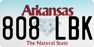 AR license plate 808LBK