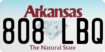 AR license plate 808LBQ