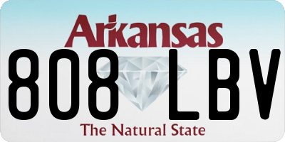AR license plate 808LBV