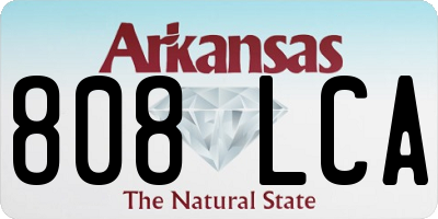 AR license plate 808LCA