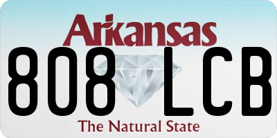 AR license plate 808LCB