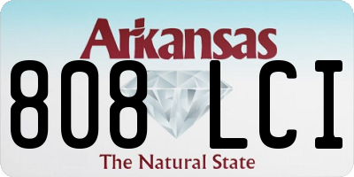 AR license plate 808LCI