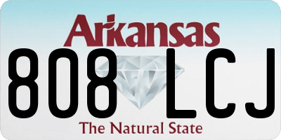 AR license plate 808LCJ