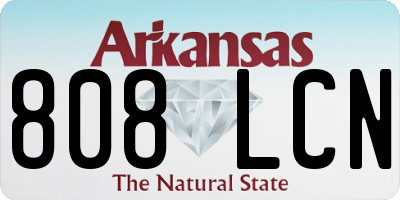 AR license plate 808LCN