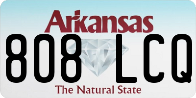 AR license plate 808LCQ