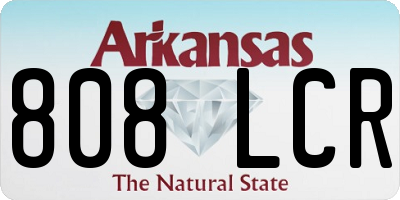AR license plate 808LCR
