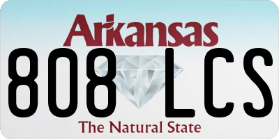 AR license plate 808LCS