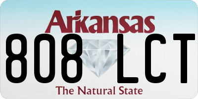 AR license plate 808LCT