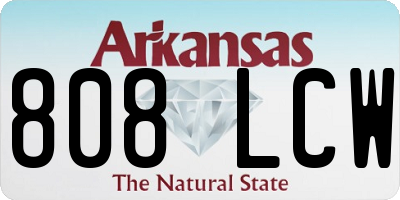 AR license plate 808LCW