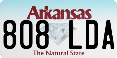 AR license plate 808LDA