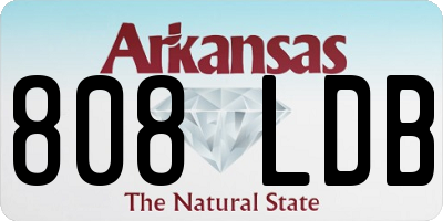 AR license plate 808LDB
