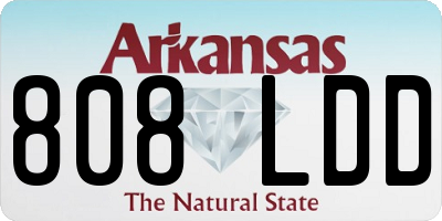 AR license plate 808LDD