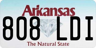 AR license plate 808LDI