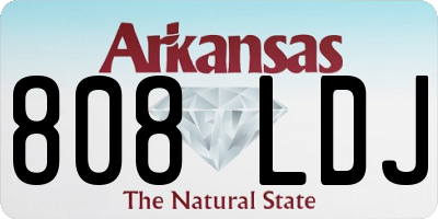 AR license plate 808LDJ