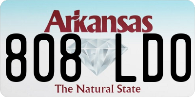 AR license plate 808LDO