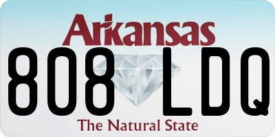 AR license plate 808LDQ