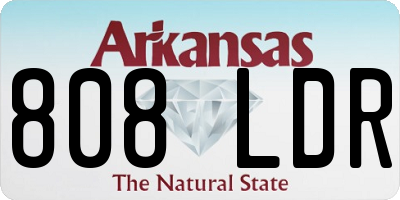 AR license plate 808LDR