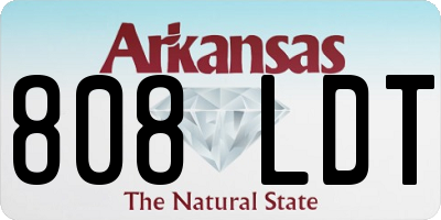 AR license plate 808LDT