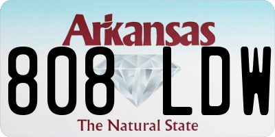 AR license plate 808LDW