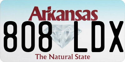 AR license plate 808LDX