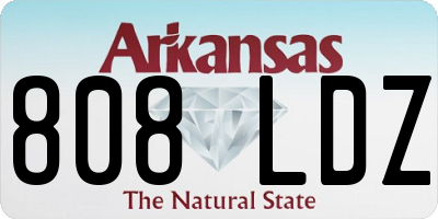 AR license plate 808LDZ
