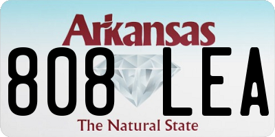 AR license plate 808LEA