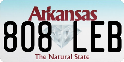 AR license plate 808LEB
