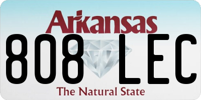 AR license plate 808LEC