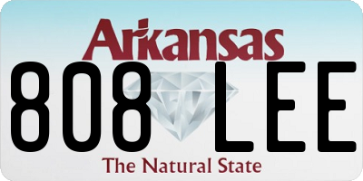AR license plate 808LEE