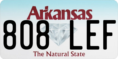 AR license plate 808LEF