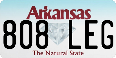 AR license plate 808LEG