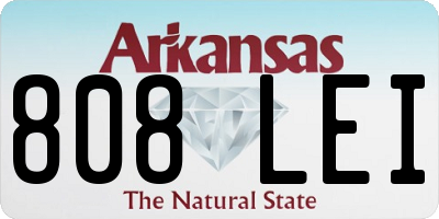AR license plate 808LEI