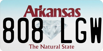 AR license plate 808LGW