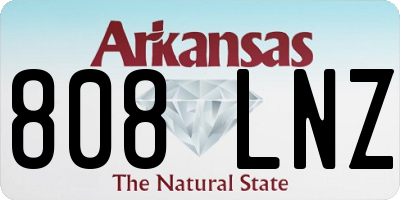 AR license plate 808LNZ