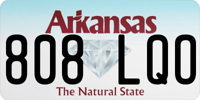 AR license plate 808LQO