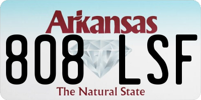 AR license plate 808LSF