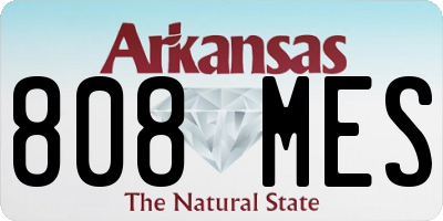 AR license plate 808MES