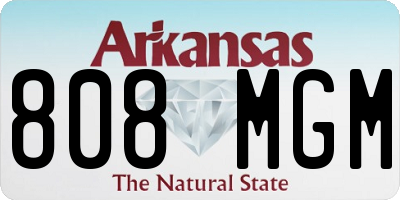 AR license plate 808MGM