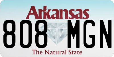 AR license plate 808MGN