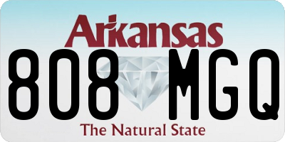 AR license plate 808MGQ
