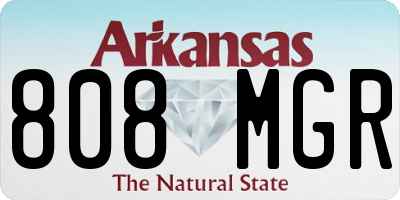 AR license plate 808MGR