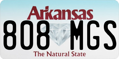 AR license plate 808MGS