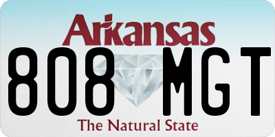 AR license plate 808MGT