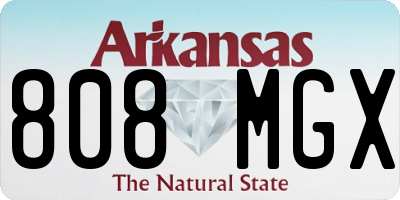 AR license plate 808MGX
