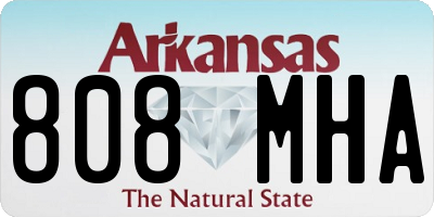 AR license plate 808MHA