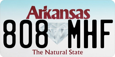 AR license plate 808MHF