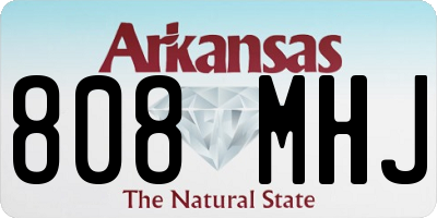 AR license plate 808MHJ
