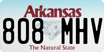 AR license plate 808MHV