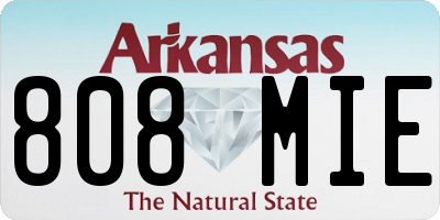 AR license plate 808MIE